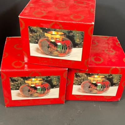 LOT 56: New in Package Christmas Decor - Gorham Crystal Vase and More