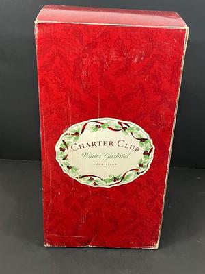 LOT 60: Charter Club Santa Claus Cookie Jar in Original Box