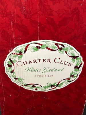 LOT 60: Charter Club Santa Claus Cookie Jar in Original Box