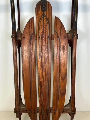 LOT 64: Vintage Flexible Flyer Yankee Clipper 36-Inch Snow Sled No. 10 by S.L. Allen