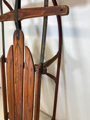 LOT 64: Vintage Flexible Flyer Yankee Clipper 36-Inch Snow Sled No. 10 by S.L. Allen