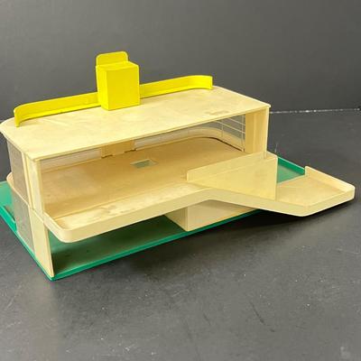 LOT 66: Vintage Matchbox BP Service Station Playset and Racing Car Transporter Truck