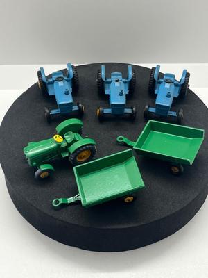 LOT 81: Vintage Lesney Matchbox Ford Tractors and More