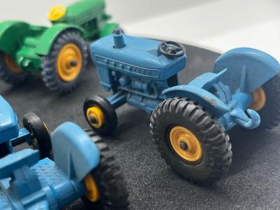LOT 81: Vintage Lesney Matchbox Ford Tractors and More