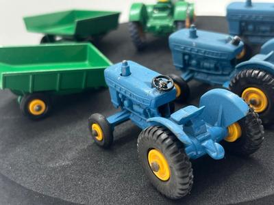 LOT 81: Vintage Lesney Matchbox Ford Tractors and More