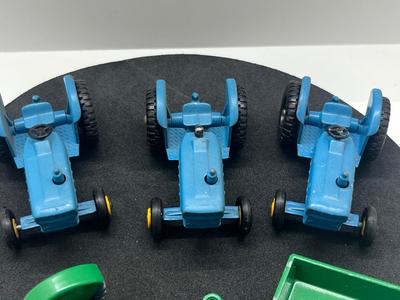 LOT 81: Vintage Lesney Matchbox Ford Tractors and More