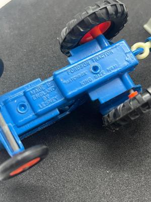 LOT 82: Vintage Lesney Matchbox King Size Fordson Tractor and Whitlock Trailer