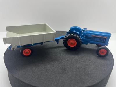 LOT 82: Vintage Lesney Matchbox King Size Fordson Tractor and Whitlock Trailer
