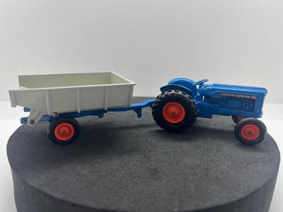 LOT 82: Vintage Lesney Matchbox King Size Fordson Tractor and Whitlock Trailer