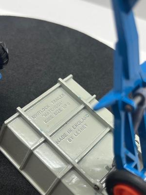 LOT 82: Vintage Lesney Matchbox King Size Fordson Tractor and Whitlock Trailer