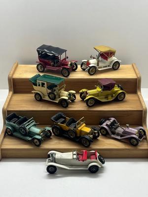 LOT 131: Vintage Lesney "Models of Yesteryear" - 1911 Ford Model T, 1909 Opel Coupe, 1910 Benz Limousine, 1913 Cadillac 1907...