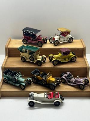 LOT 131: Vintage Lesney "Models of Yesteryear" - 1911 Ford Model T, 1909 Opel Coupe, 1910 Benz Limousine, 1913 Cadillac 1907...
