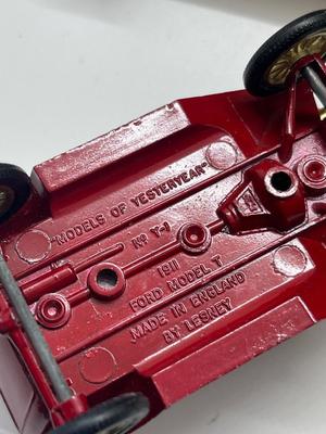 LOT 131: Vintage Lesney "Models of Yesteryear" - 1911 Ford Model T, 1909 Opel Coupe, 1910 Benz Limousine, 1913 Cadillac 1907...