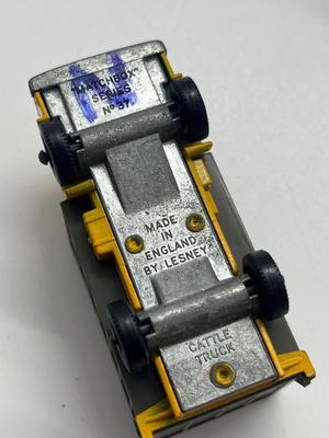 LOT 134: Vintage Lesney Matchbox Vehicles - Refrigerator Truck, Girder Truck, Cattle Truck and More