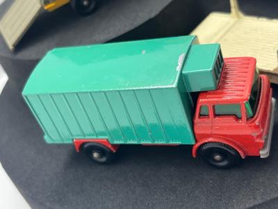 LOT 134: Vintage Lesney Matchbox Vehicles - Refrigerator Truck, Girder Truck, Cattle Truck and More