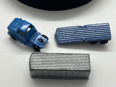 LOT 134: Vintage Lesney Matchbox Vehicles - Refrigerator Truck, Girder Truck, Cattle Truck and More