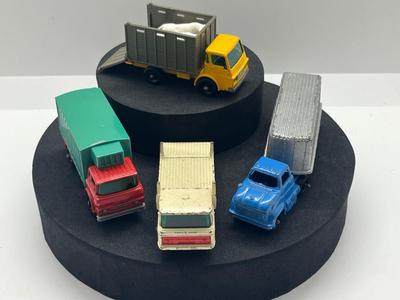 LOT 134: Vintage Lesney Matchbox Vehicles - Refrigerator Truck, Girder Truck, Cattle Truck and More