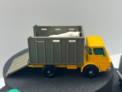 LOT 134: Vintage Lesney Matchbox Vehicles - Refrigerator Truck, Girder Truck, Cattle Truck and More