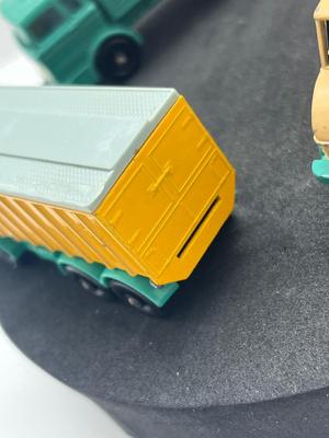 LOT 137: Vintage Lesney Matchbox Vehicles - "Unimog", Mercedes Trailer and More