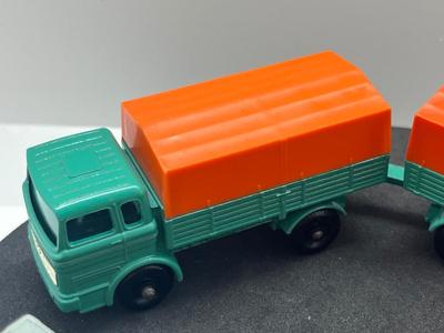 LOT 137: Vintage Lesney Matchbox Vehicles - "Unimog", Mercedes Trailer and More