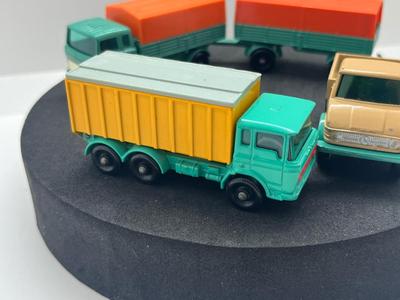 LOT 137: Vintage Lesney Matchbox Vehicles - "Unimog", Mercedes Trailer and More
