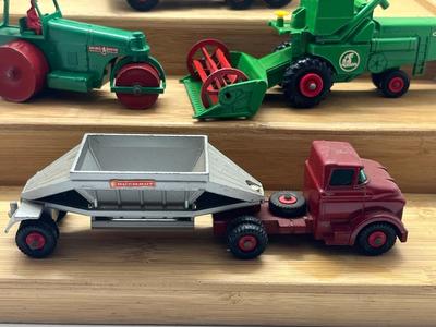 LOT 143: Vintage Lesney Matchbox King Size Vehicles - Claas Combine Harvester, Fruehauf Hopper and More