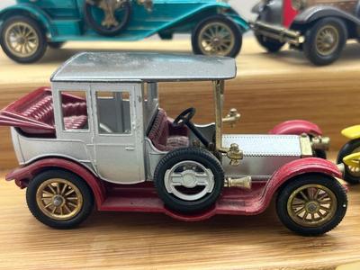 LOT 145: Vintage Lesney "Models of Yesteryear" - 1911 Maxwell Roadster, 1912 Simplex, 1911 Renault, 1912 Rolls Royce, 1904...