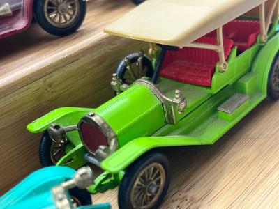 LOT 145: Vintage Lesney "Models of Yesteryear" - 1911 Maxwell Roadster, 1912 Simplex, 1911 Renault, 1912 Rolls Royce, 1904...