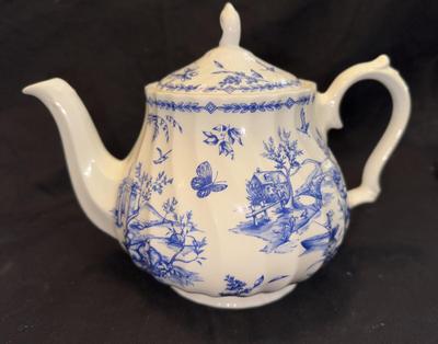 Blue and White Churchill Teapot