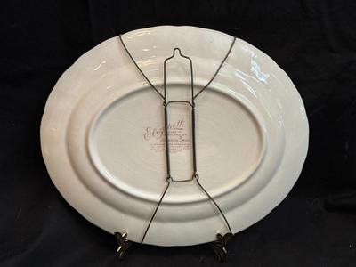 Johnson Bros Elizabeth Floral Platter Red and White 12"