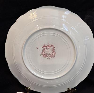 Lot of 9 Pieces of Beautiful Antique & Vintage Red and White China