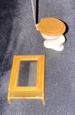 7 Piece Lot Chrysnbon Lundby Acme Vintage Miniature Dollhouse Furniture