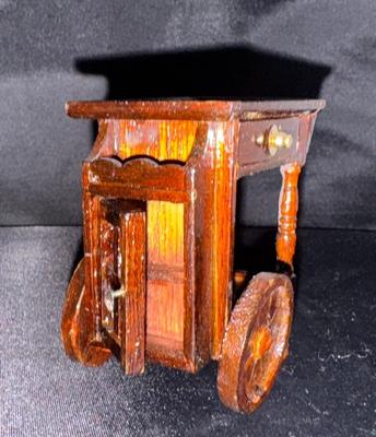 Bar cart with working drawer and door 1:12 Vintage Miniature Dollhouse Furniture