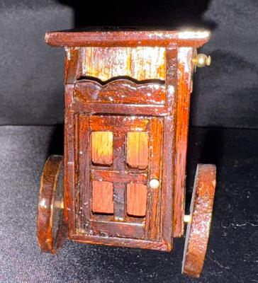 Bar cart with working drawer and door 1:12 Vintage Miniature Dollhouse Furniture