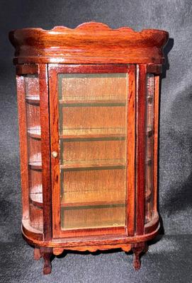 Curio Cabinet 6.5' Tall 1:12 Vintage Miniature Dollhouse Furniture
