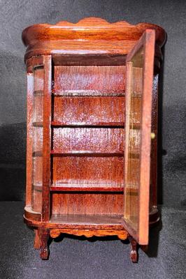 Curio Cabinet 6.5' Tall 1:12 Vintage Miniature Dollhouse Furniture