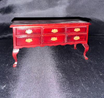 Vintage Miniature Dollhouse Furniture 1:12 Scale Wooden Sideboard