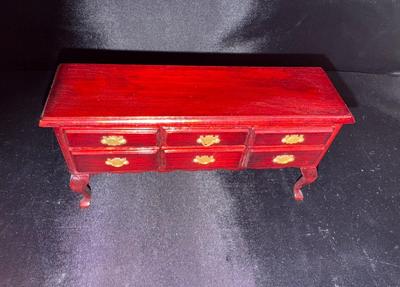 Vintage Miniature Dollhouse Furniture 1:12 Scale Wooden Sideboard