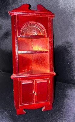Wooden Corner Cabinet Vintage Miniature Dollhouse Furniture 1:12 Scale