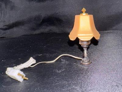 Electrified Lamp - 2.25 " Vintage Miniature Dollhouse Furniture 1:12 Scale