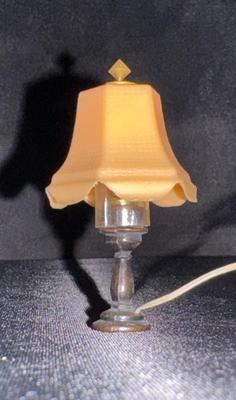 Electrified Lamp - 2.25 " Vintage Miniature Dollhouse Furniture 1:12 Scale