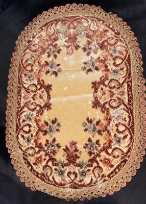 Garland Area Rug for Vintage Miniature Dollhouse 10" x 14" Amrose Art LInens Made in Belgium