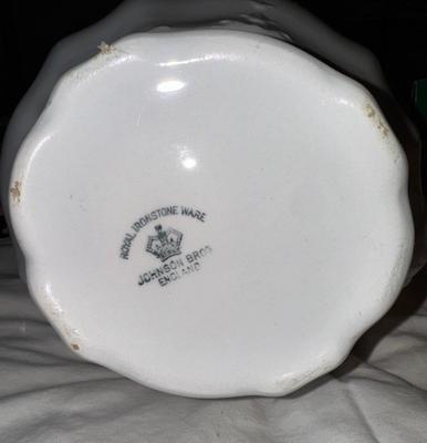 English Ironstone Pitcher and Deep Bowl Excellent Condition