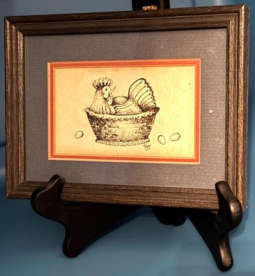 Chicken on Nest - Artist Peggy