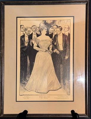 Antique Framed Chicago American Art Supplement April 1, 1906
