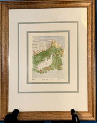 Vintage Winter Watercolor Artist Signed and Numbered