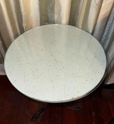 Small Formica Top Table with Iron Base