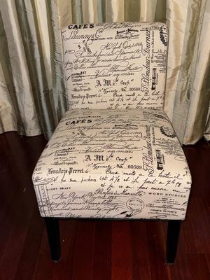 Travel Themed Side Chair