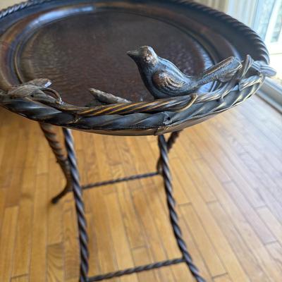 Metal Bird Bath Side Table (LR-BM)
