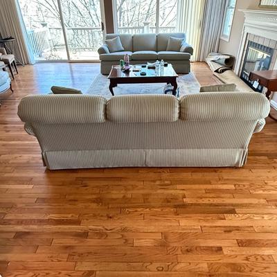 Two Ethan Allen Three Seat Sofas (LR-BM)